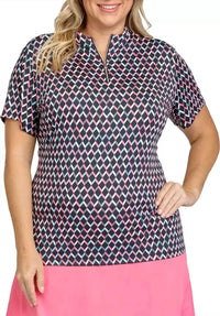 Tail - Short Sleeve 1/4 Zip Shoulder Inserts Polo