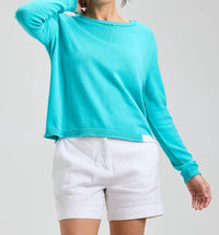 Zaket & Plover - Roll Trim Long Sleeve Sweater
