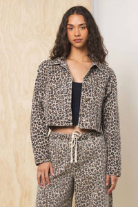 Vintage Havana - Leopard Denim Jacket