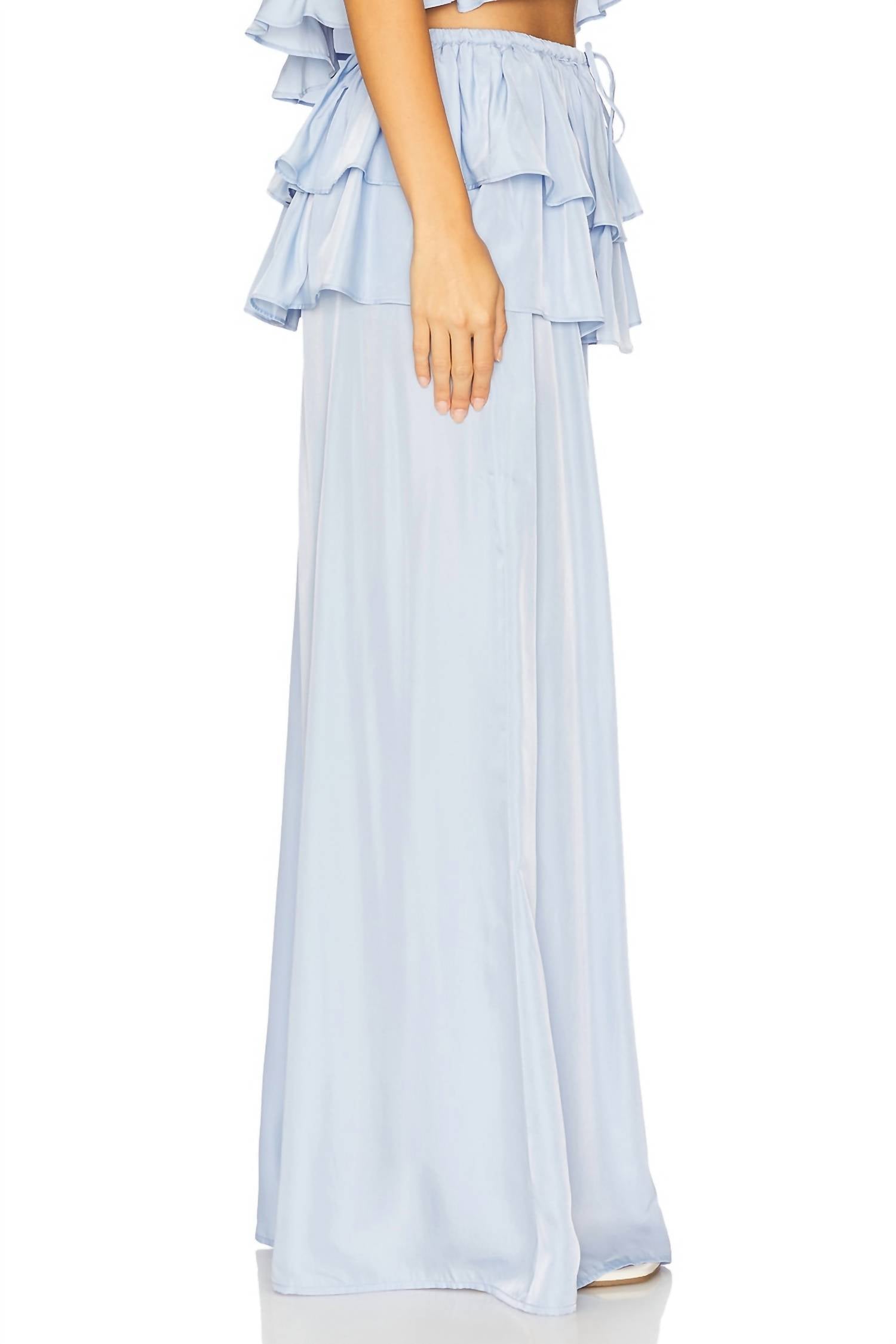 We Wore What - Ruffle Waist Flare Pant