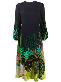 Valentino - Panther In The Jungle Midi Dress