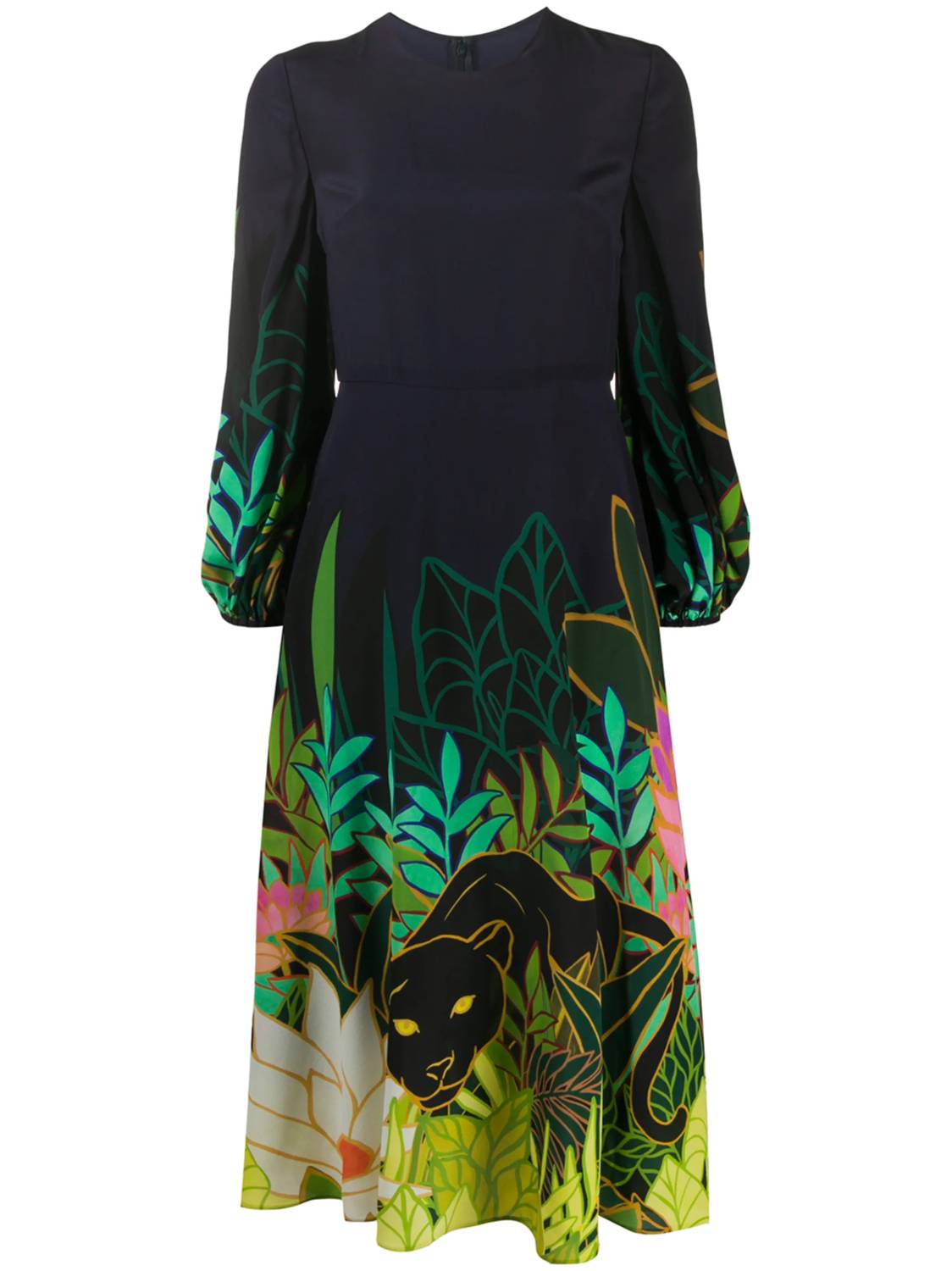 Valentino - Panther In The Jungle Midi Dress