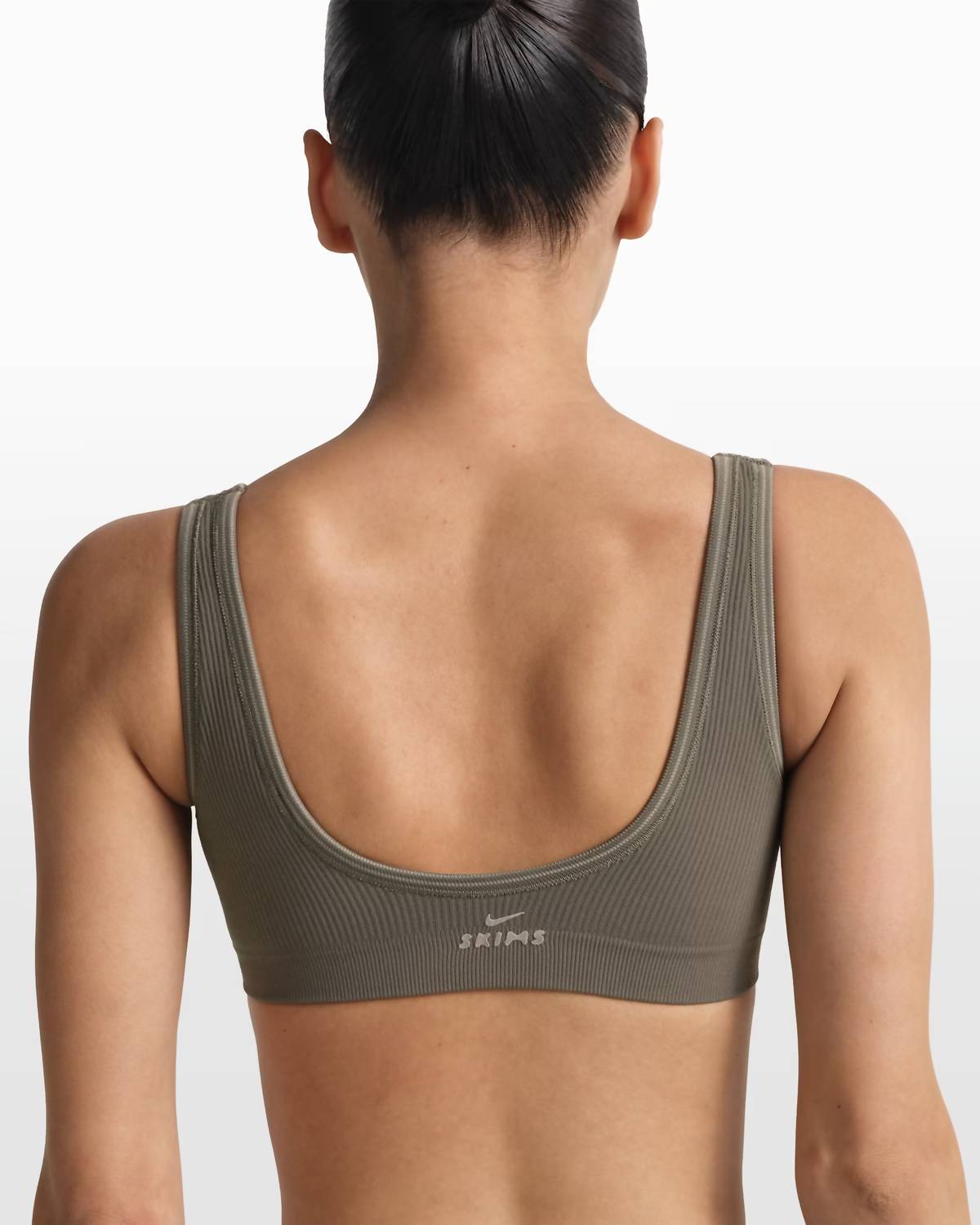 NikeSKIMS Ribbed Seamless Micro Scoop Bra in dune - women's intimate - view 6