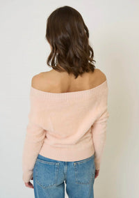 Central Park West - Roman Eyelash Off Shoulder Sweater