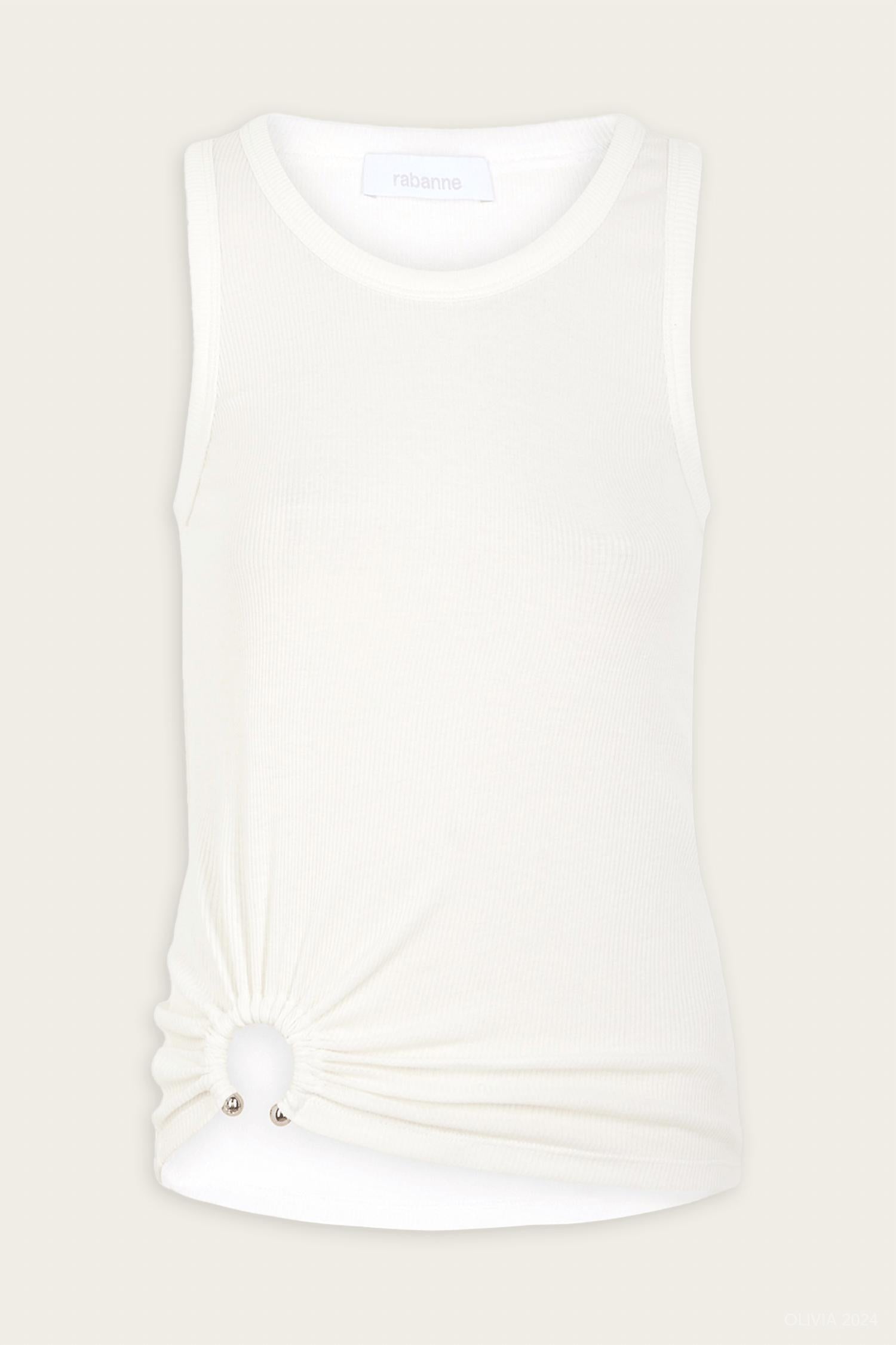 Rabanne - Asymmetric Signature Pierced Tank