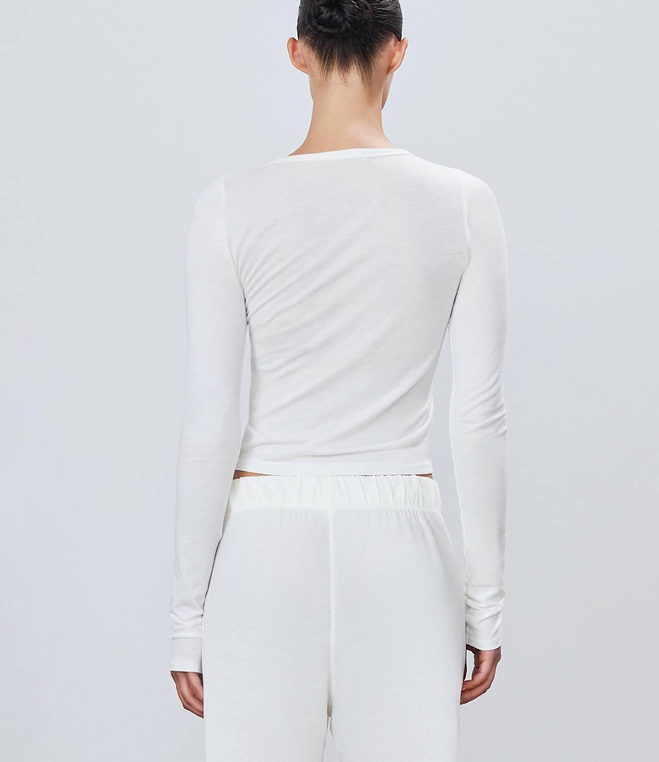 Eterne - Fitted Crewneck Long Sleeve T-shirt
