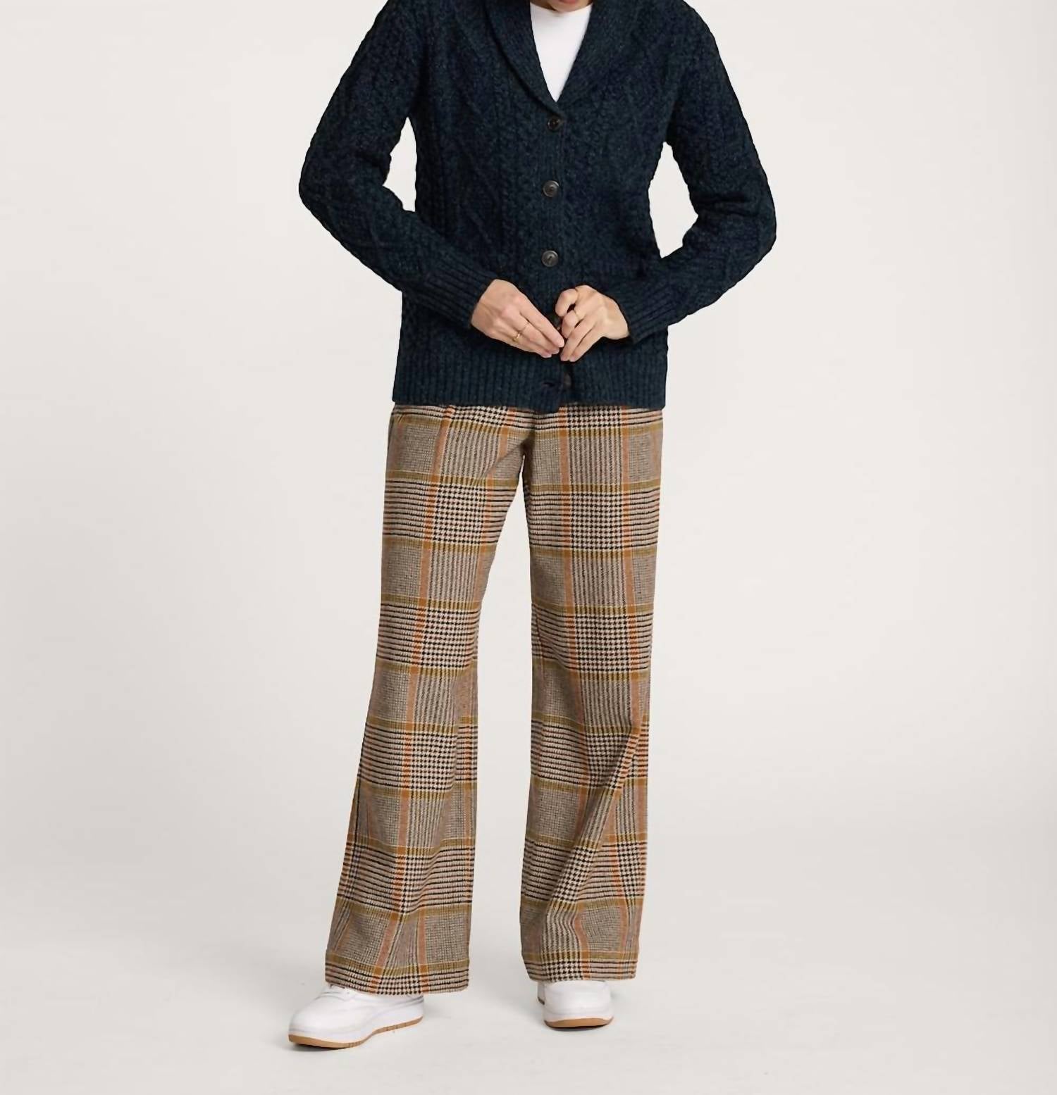 PENDLETON Fisherman Wool button sweater in blue - women's cardigan