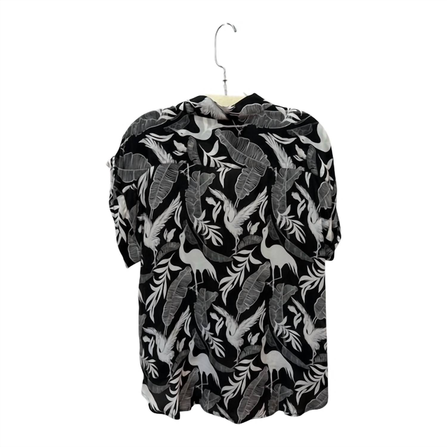 Apny - Women's Print Faux Wrap Top