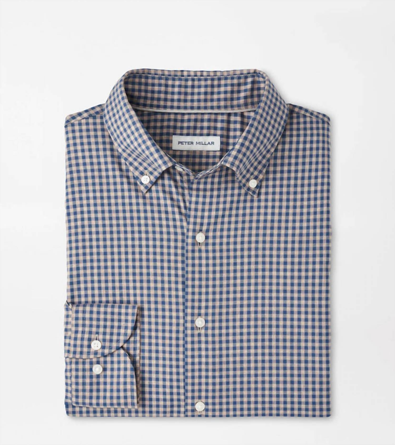 PETER MILLAR Conway Crown Lite Cotton Stretch Sport Shirt in popular brown - men's shirt - view 4