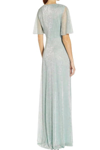 Adrianna Papell - Sheer Sleeves Dress - Plus