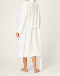 PJ Salvage Luxe Plush Solid Robe in ivory - women's intimate - detail view