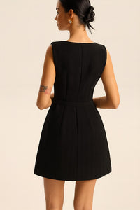 Commense - Belted Tweed Dress