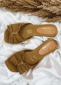 Love Rio Women's Freya Bow Sandal in mocha - women's sandal - detail view