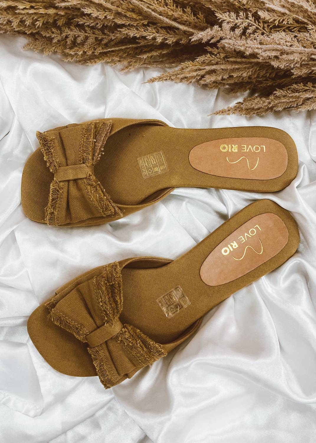 Love Rio Women's Freya Bow Sandal in mocha - women's sandal - detail view