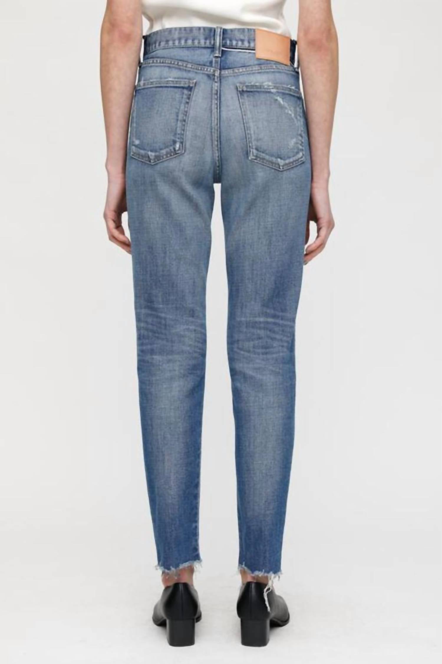 Moussy Hammond Skinny Hi Jean in blue - women's jeans - alternate view