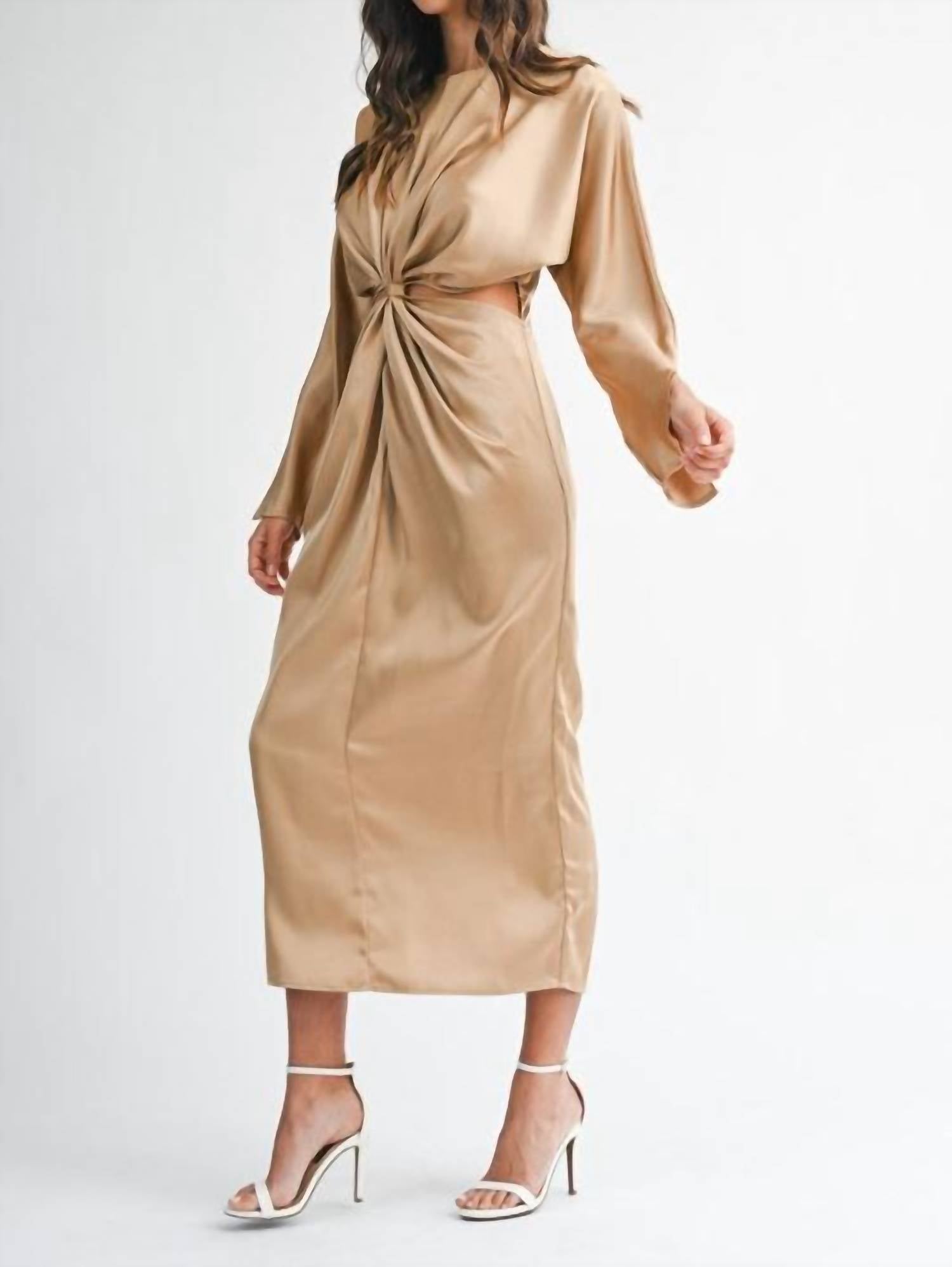 MABLE Ruby Dress in beige - women's dress - view 6