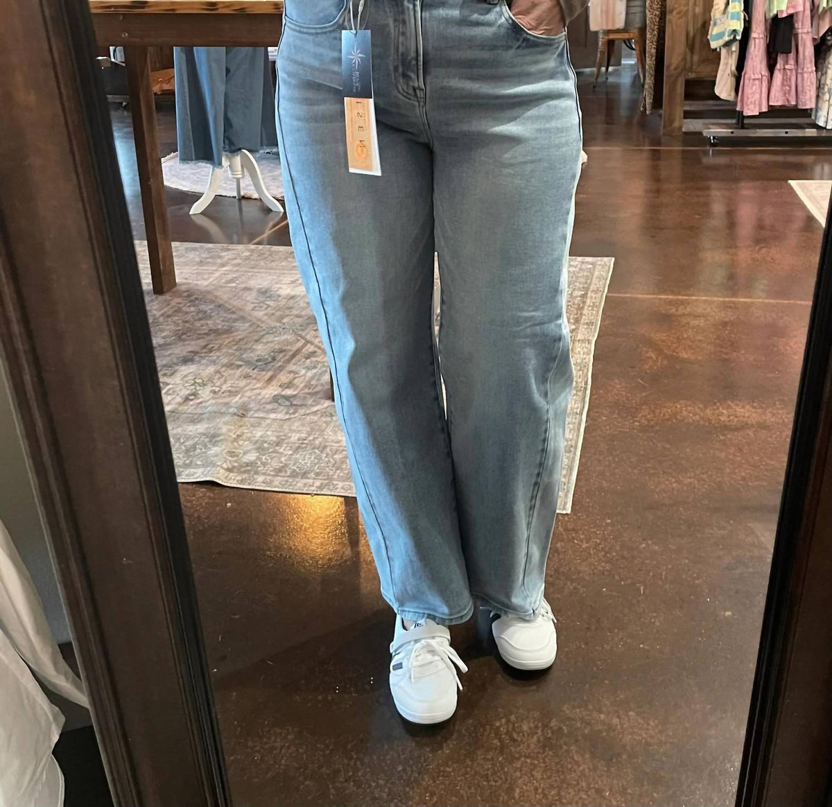 Risen - High Rise Crop Length Barrel Jeans