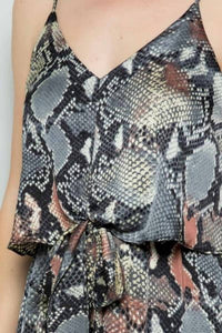 See And Be Seen - Snake Skin Maxi Dress