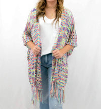 eesome Taste Colorful Tassels Cardigan in rainbow - women's cardigan