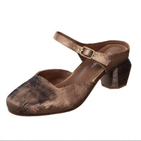Antelope Women's Giselle Ankle Strap Block Heel in bronze - women's heels