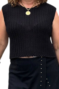 Elle Grey - Crochet Knit Tank