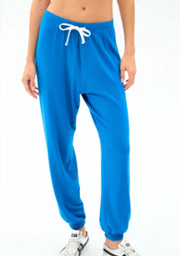 SPLITS59 Andie Oversized Fleece Sweatpant in stone blue - women's pants