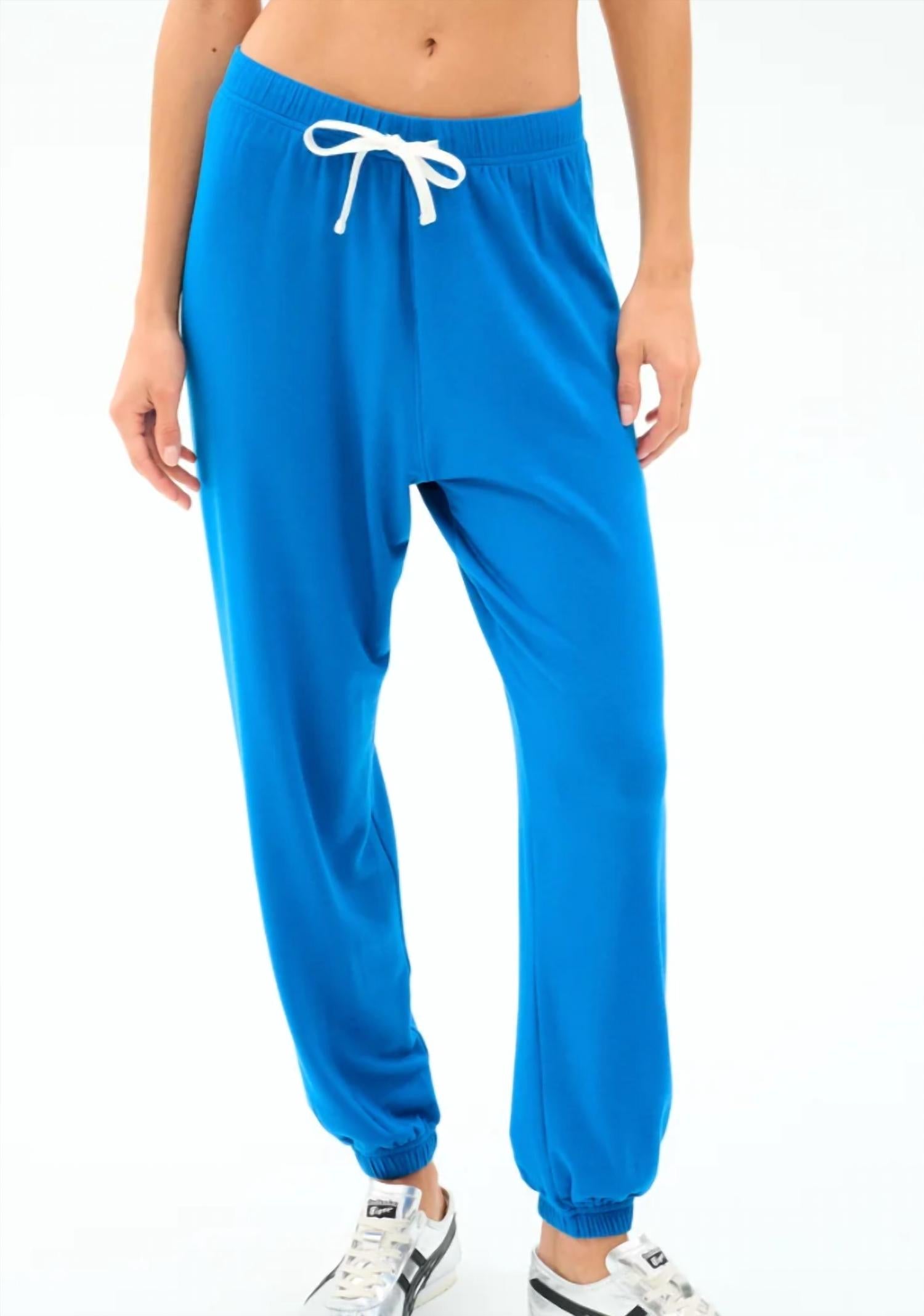 SPLITS59 Andie Oversized Fleece Sweatpant in stone blue - women's pants