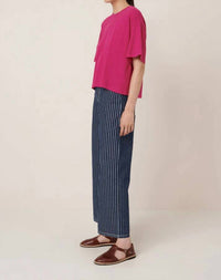 Kowtow Light Boxy Tee in magenta - women's t-shirt - alternate view