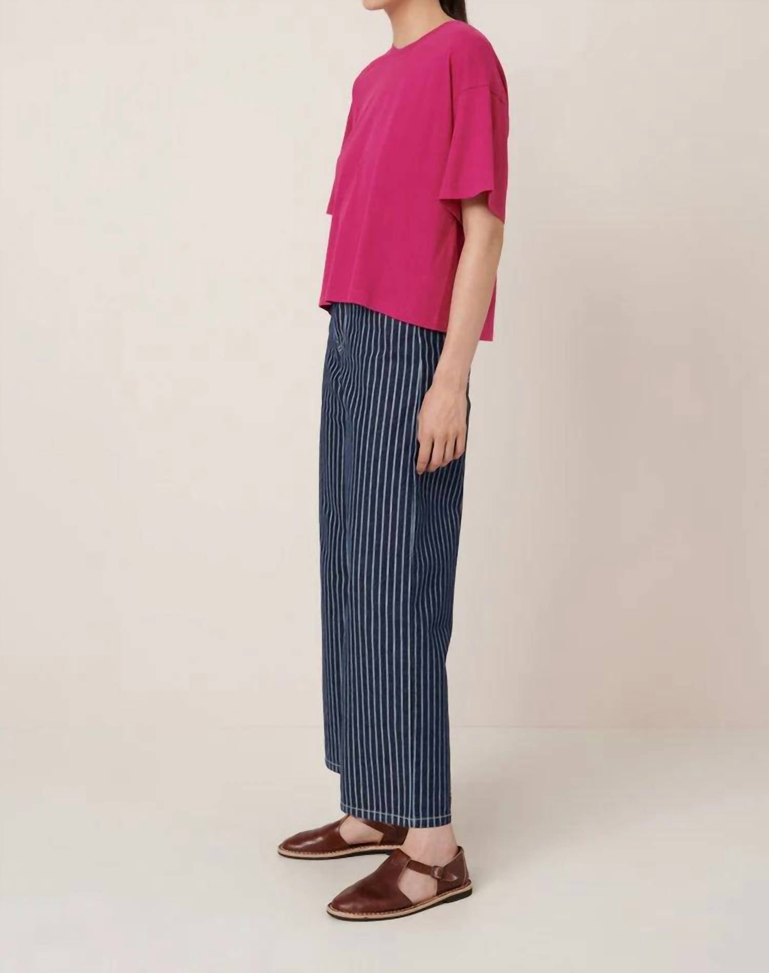 Kowtow Light Boxy Tee in magenta - women's t-shirt - alternate view