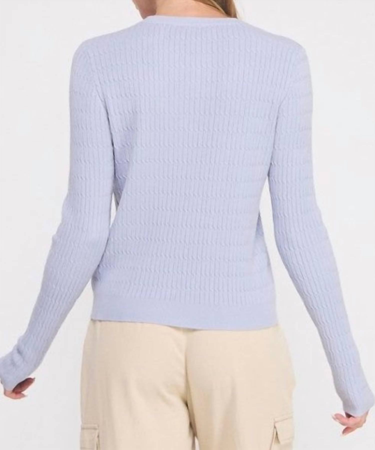 Allie Rose - Tight Cable Knit Sweater