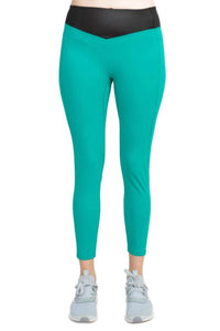 Ac-Tiv-Ology - Mid Waist Banded High Shine 7/8 Interlock Legging