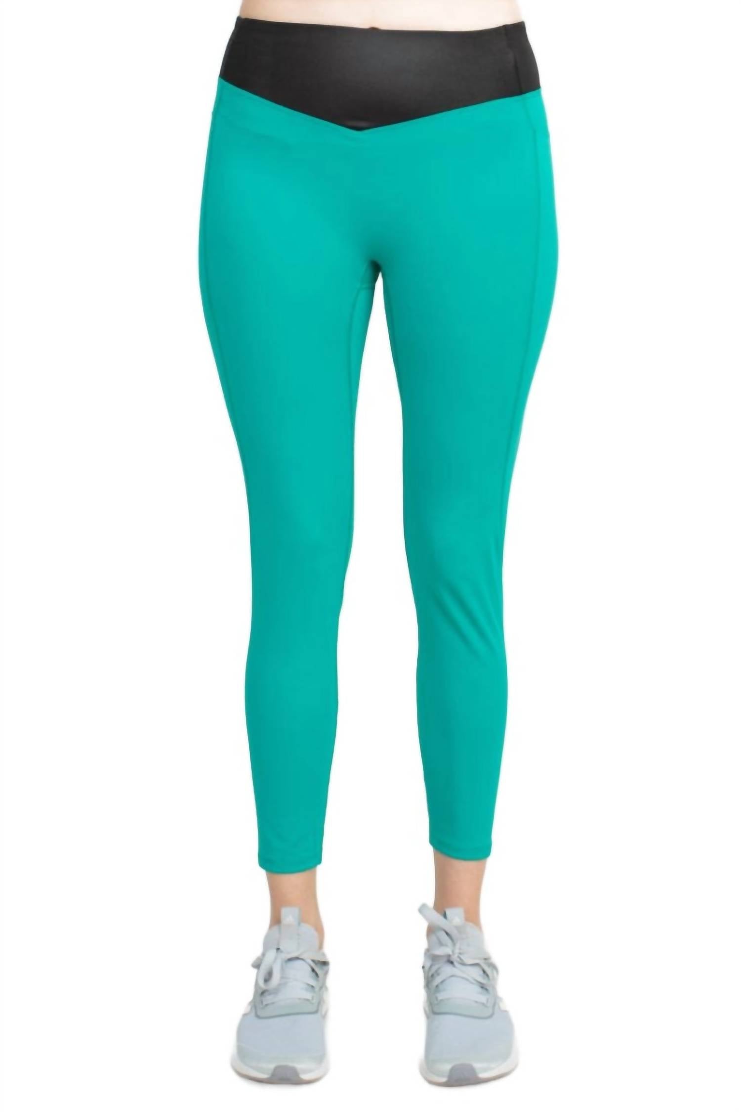 Ac-Tiv-Ology - Mid Waist Banded High Shine 7/8 Interlock Legging