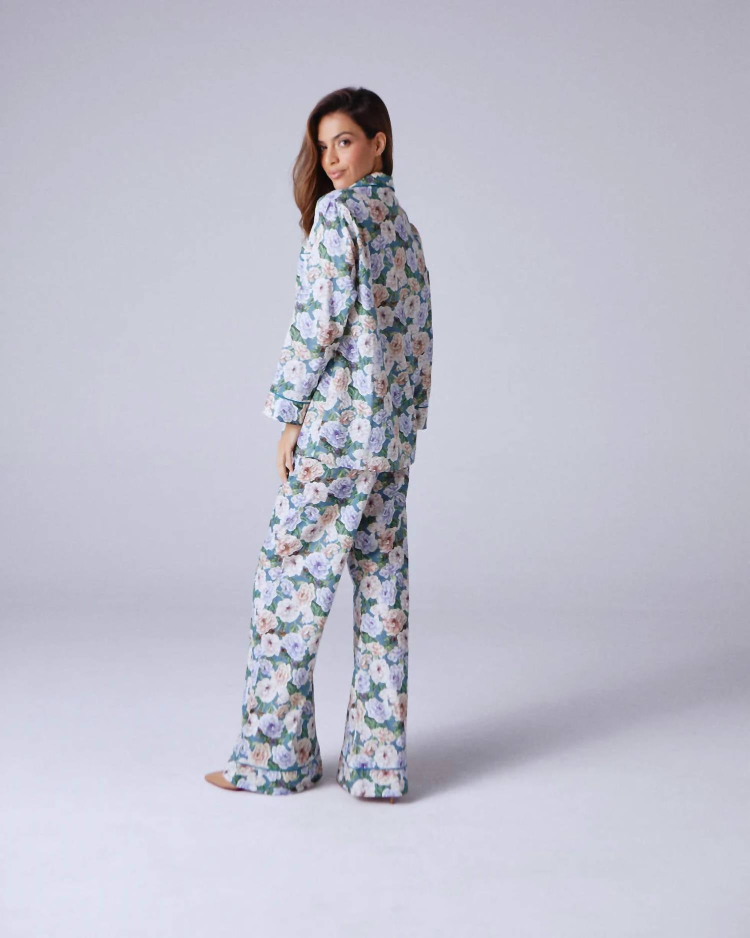 Noblesse Oblige Liberty Pajamas Bottom in blue - women's pants - alternate view