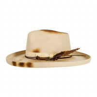 American Hat Makers - Wool Felt Burnt Teardrop Fedora Hat