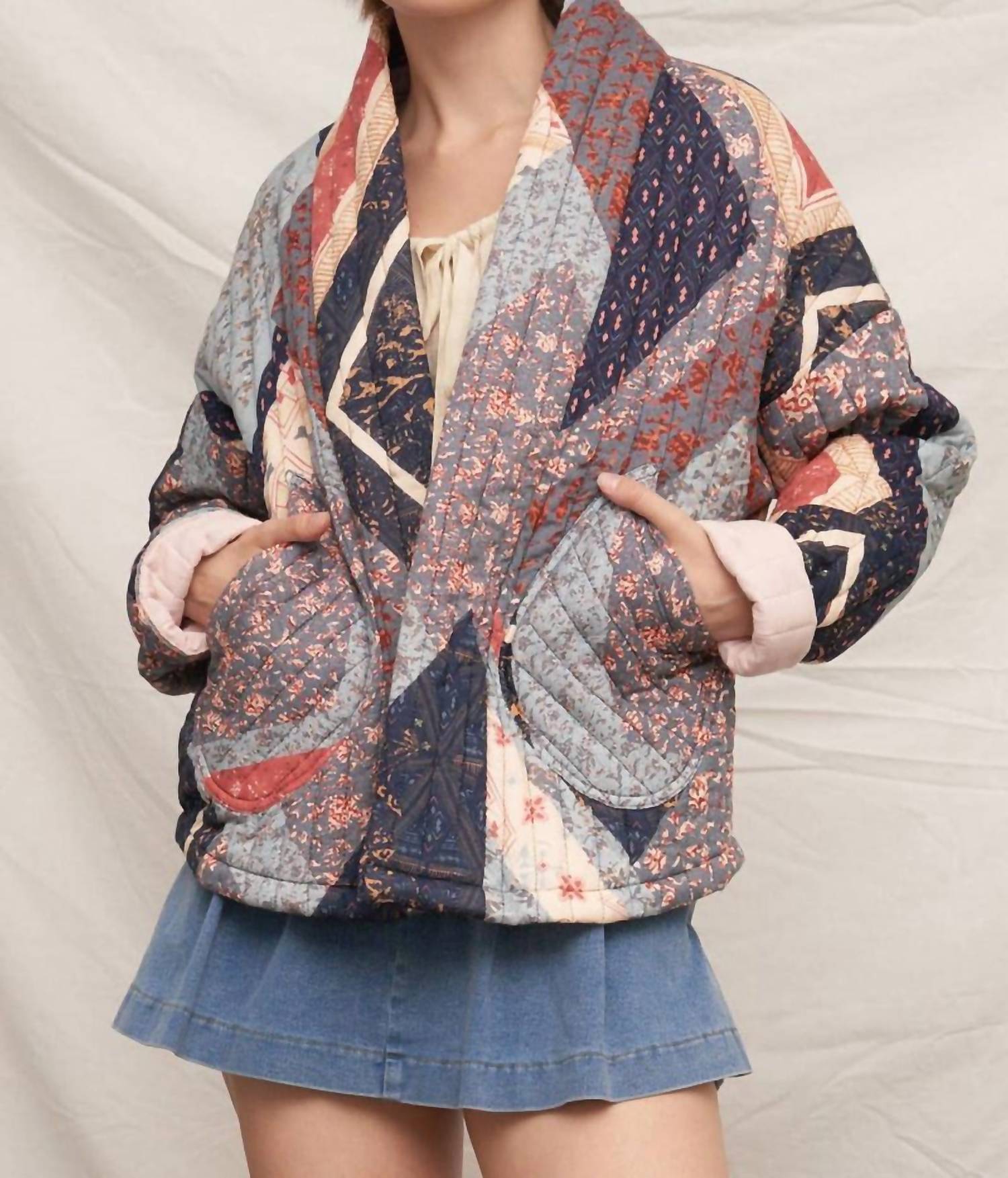 En Creme - Augusta Patchwork Quilted Jacket