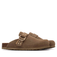 Xti Women's Suede Clog in taupe - women's shoe - alternate view