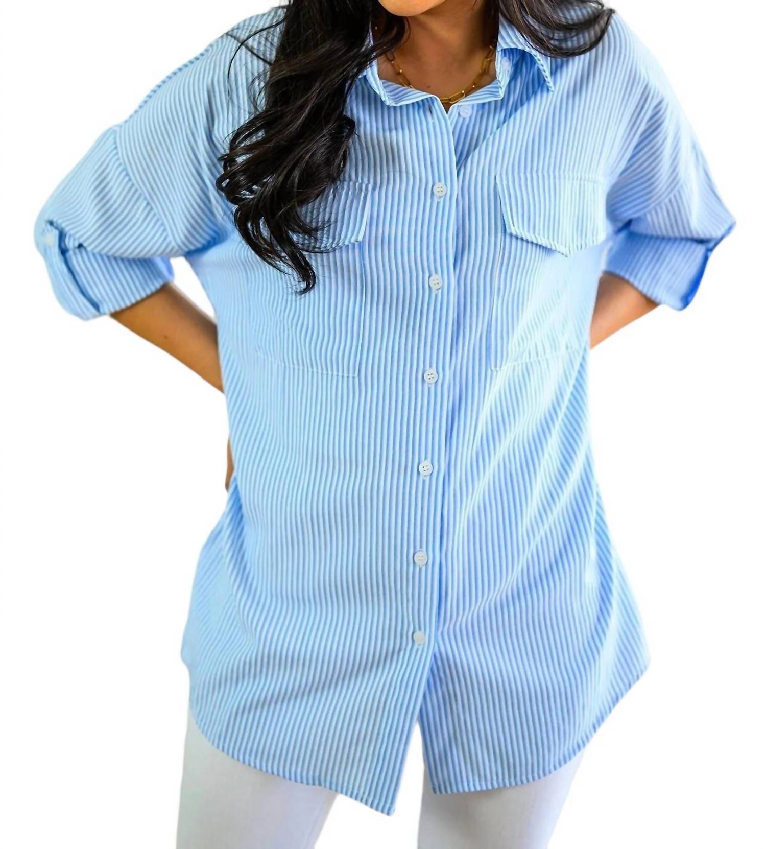 Jodifl - Striped Button Down Shirt