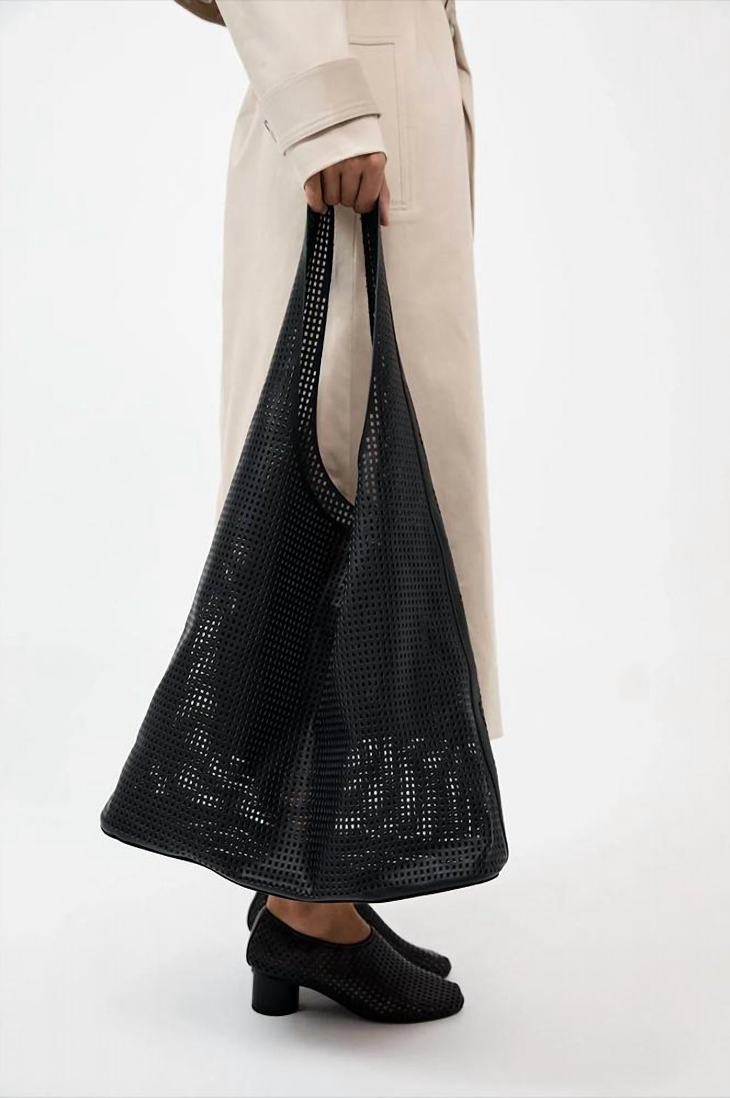 St. Agni - Women's Perforated Soft Leather Tote Bag