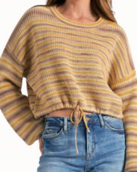 Elan - Drawstring Crew Neck Sweater