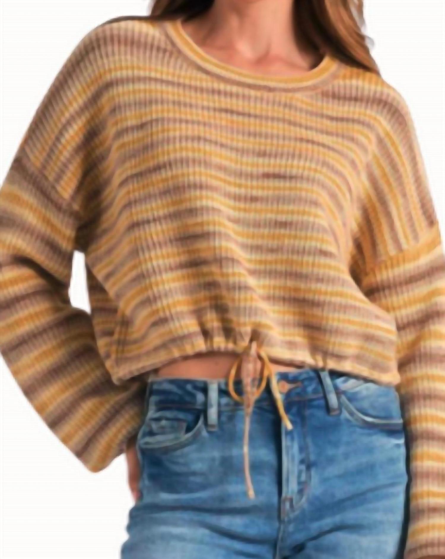 Elan - Drawstring Crew Neck Sweater