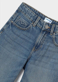 Mayoral - Girl's Relaxed Fit Long Denim Jeans
