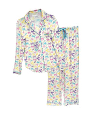 Katie J Nyc - Junior's Pastel Bows Maia Pants Pajama Set