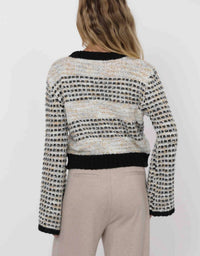 Sage The Label - Ellington Mixed Yarn Bell Sleeve Sweater