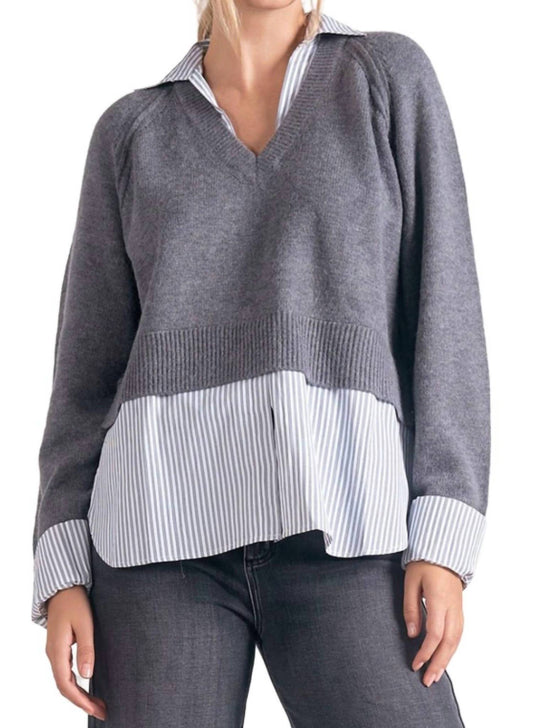 Elan - Long Sleeve Combo Sweater