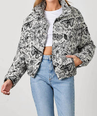 Polagram - Fluttering Hearts Butterfly Puffer Jacket
