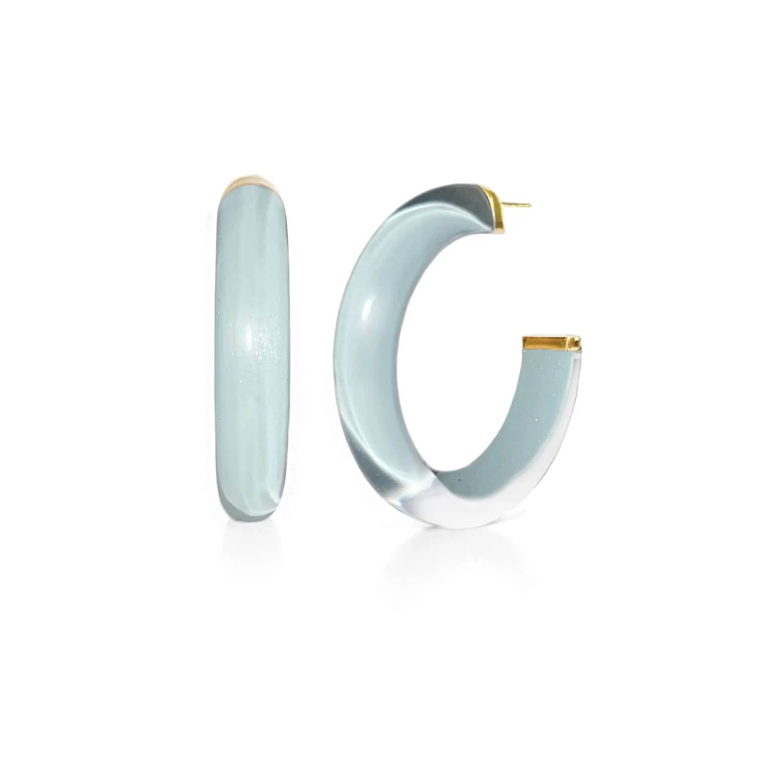 Gold & Honey - Women's Medium Illusion Hoop Earrings