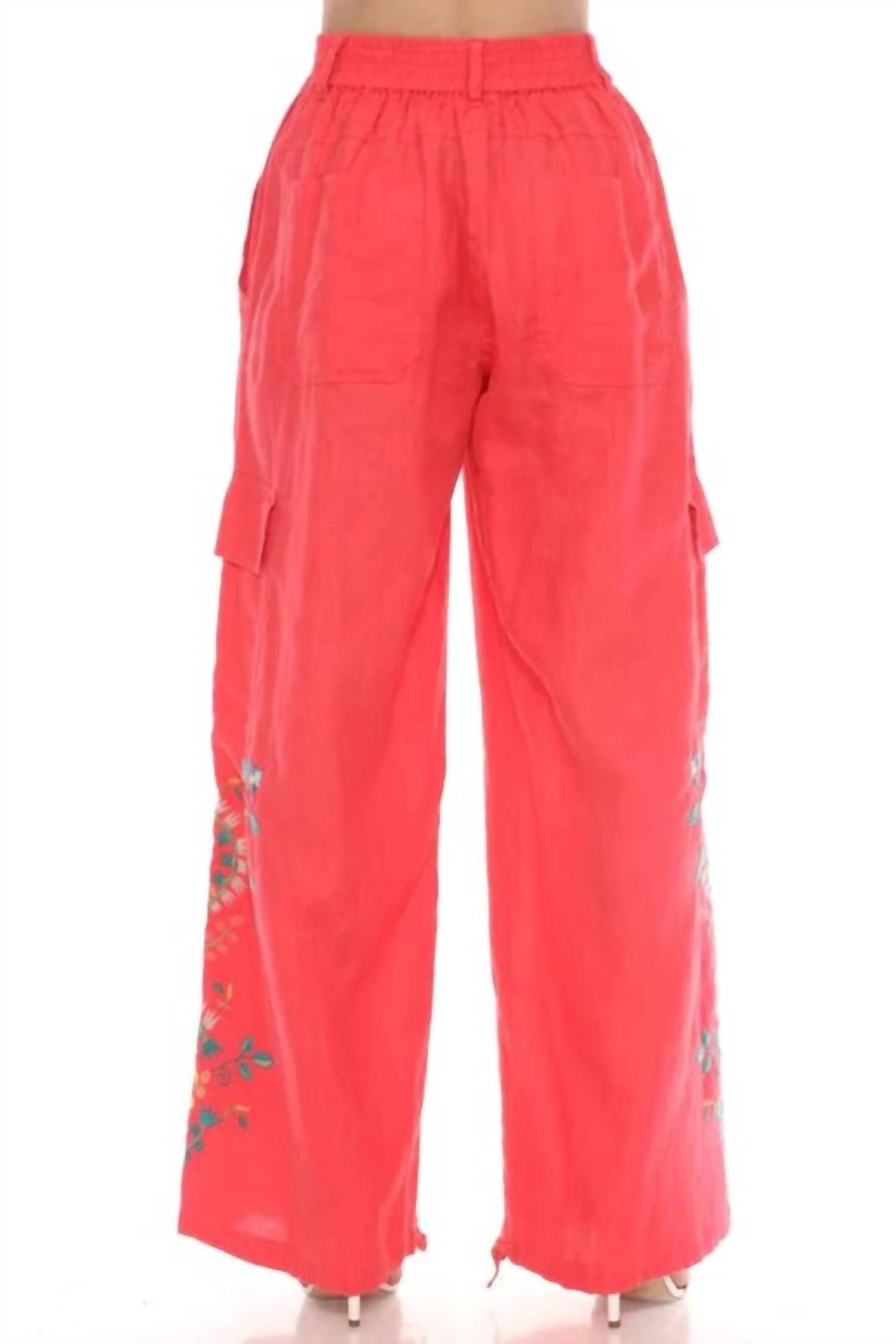 Johnny Was - DRAWSTRING HEM CARGO PANT MARISOL