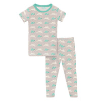 Kickee - Kids' Bamboo Print Short Sleeve Pajama Set