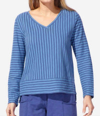 Escape By Habitat - Santa Barbara Stripe Easy V-neck Tee