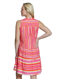 Apny - Sleeveless Dress With Pin-tuck Detailing